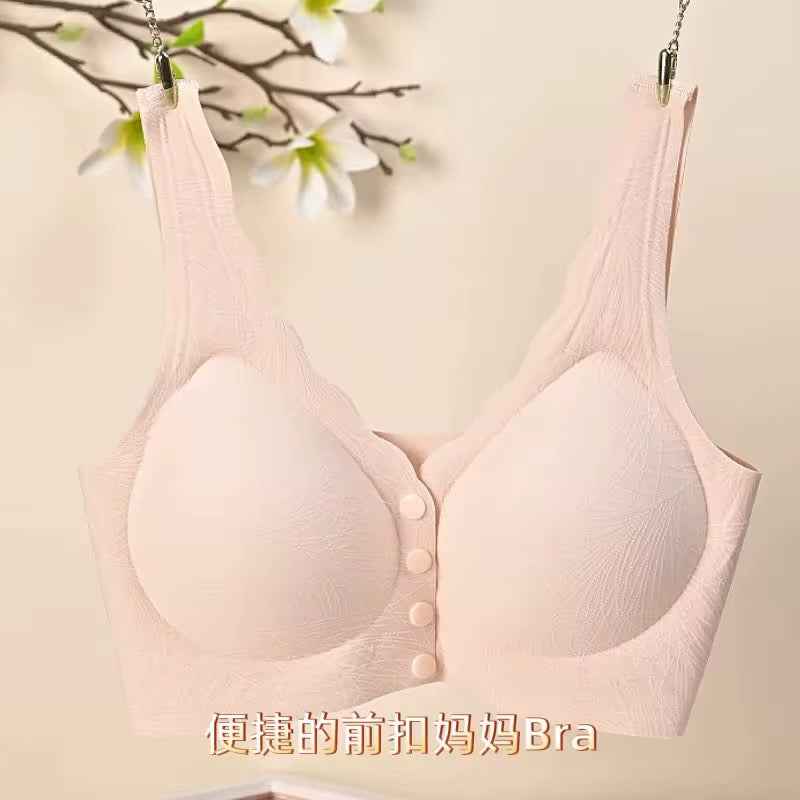Intimate Nursing Front Closure Bra β Wireless Feeding Bra with Easy Button Design & Back Support