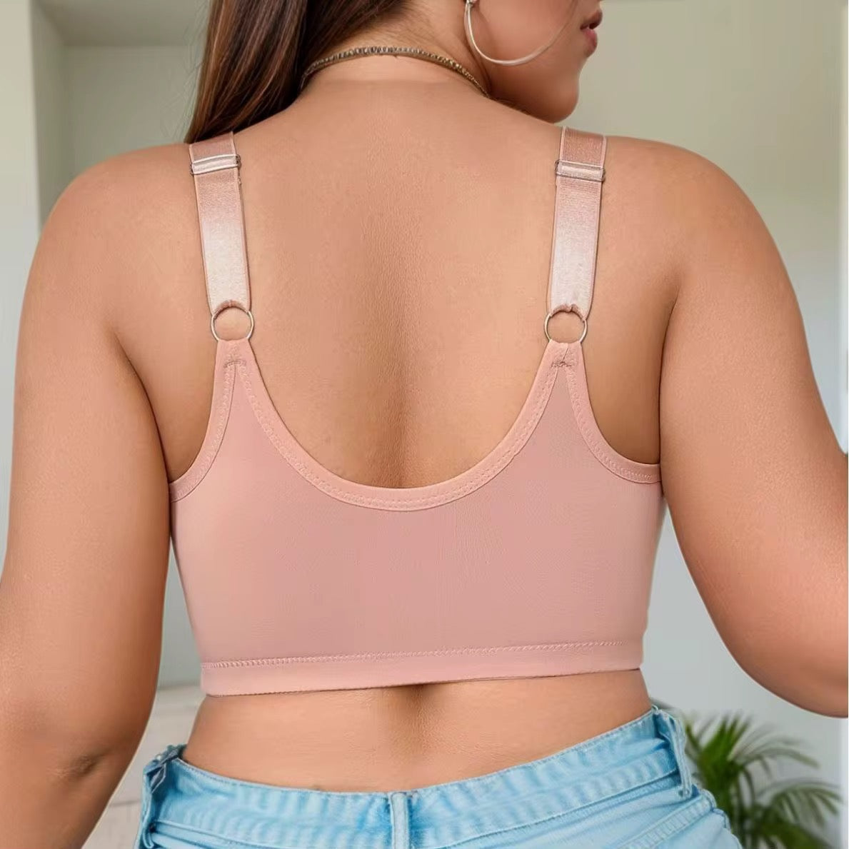 Intimate Heavy-Duty Alpha Plus-Size Front-Open Bra:  Extra Wide Straps Full Support & No-Bounce