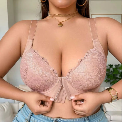 Intimate Heavy-Duty Alpha Plus-Size Front-Open Bra:  Extra Wide Straps Full Support & No-Bounce